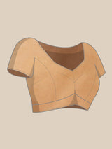 Peach Powerloom Cotton Silk Banarasi Saree