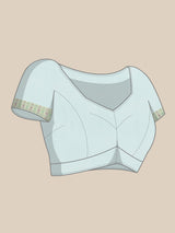 Blue color cotton silk saree