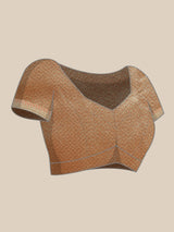 Pale Pink Semi Organza Silk Banarasi Saree