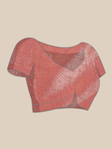 Blue colored semi cotton saree