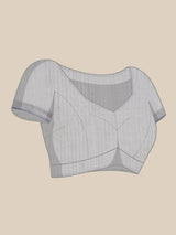 Teal green colored semi silk blend banarasi saree