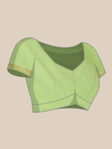 Green Powerloom Cotton Silk Banarasi Saree