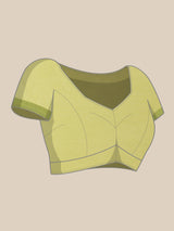 Green color cotton silk blend banarasi saree