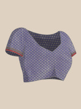 Pink and blue color semi katan silk banarasi saree