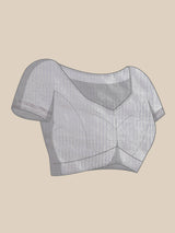 Pink colored semi silk blend banarasi saree