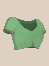 Green Powerloom Cotton Silk Banarasi Saree