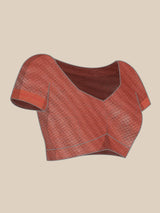 Blue Banarasi Cotton Silk Kota Check Saree