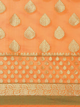 Orange colored Silk saree