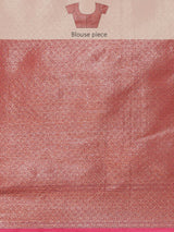 Rust colored semi cotton saree