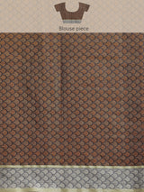 Pink Powerloom Semi Organza Silk Blend Banarasi Saree