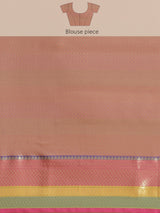 Purple semi organza silk banarasi saree