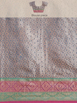 Blue colored semi cotton saree