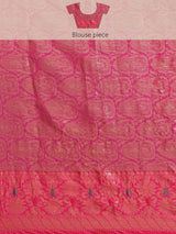 Blue colored semi cotton saree