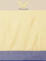 Beige and pink cotton silk banarasi saree