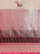 Green colored semi silk saree