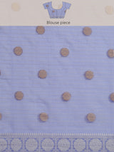 Blended Pink Organza Silk Zari Booti Banarasi Saree