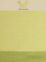 Green color cotton silk blend banarasi saree