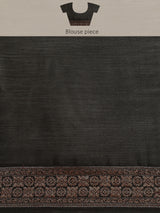 Black Banarasi Pure Muga Silk Gol Boota Saree