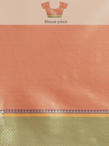 Pink cotton silk blend banarasi saree