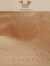 Pale Pink Semi Organza Silk Banarasi Saree