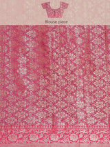 Purple colored semi cotton saree