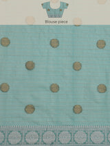 Red Translucent Organza Silk Blend Zari Booti Banarasi  Saree