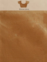 Brownish Beige Semi Organza Silk Banarasi Saree