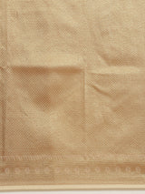 Cream Powerloom Semi Organza Silk Banarasi Saree