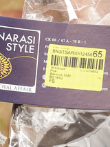 Pale Pink Semi Organza Silk Banarasi Saree