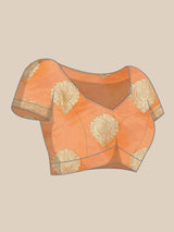 Orange colored Silk saree