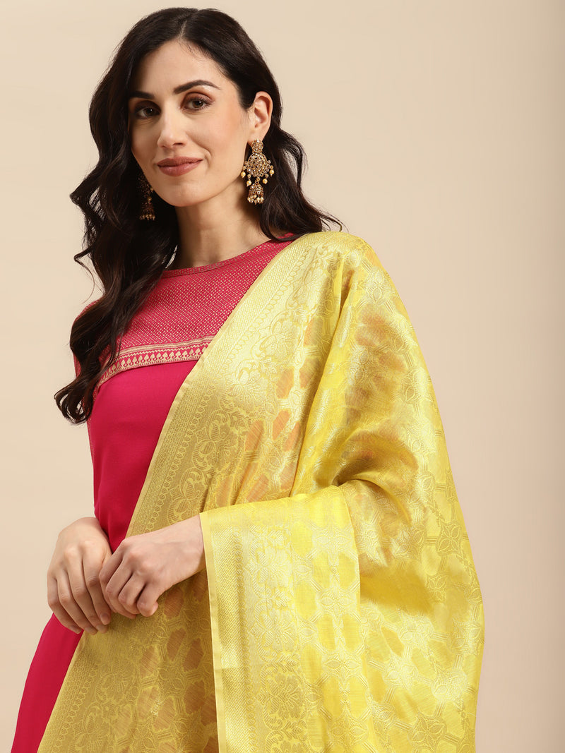 Cotton Silk Blended Zari Jaal Dupatta