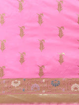 Pink Kataan Silk Alfi Saree