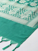 Green Silk Banarasi Dupatta