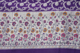 PURPLE KHADDI MUNGA CHAUTHERA(4) COLOR MEENAKARI SAREE