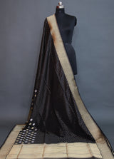 black designer skirt with sona roopa zari