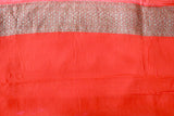 Red and Orange shaded Khaddi Georgette Saree