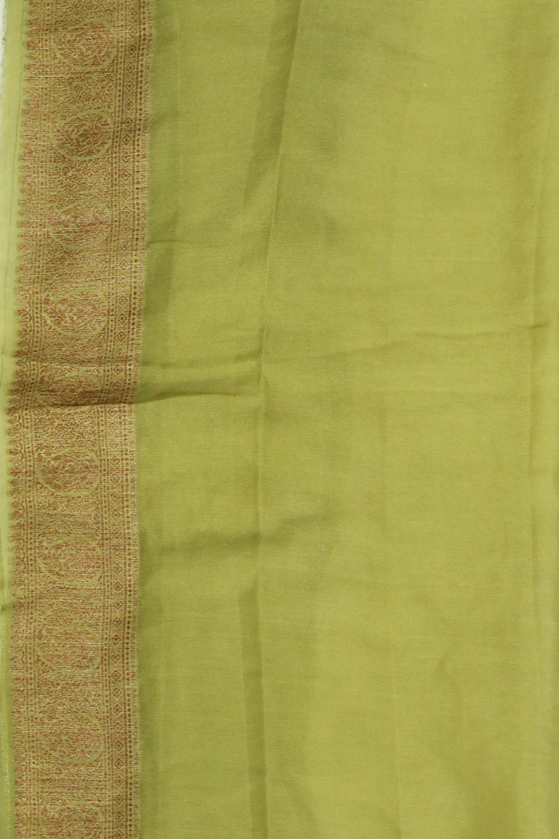 Pista Green CHIFFON SILK MEENA ZARI WORK SAREE