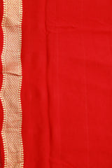 Red Khaddi Georgette Meenakari Jaal Saree