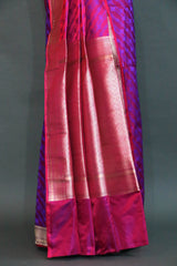 Magenta kataan tanchoi saree