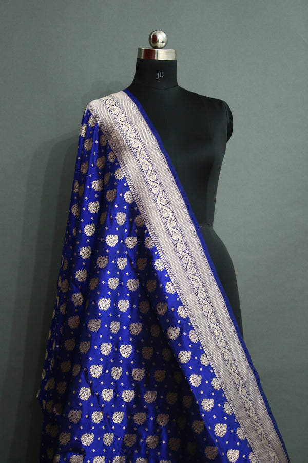 Royal Blue Handwoven Kataan Sarees