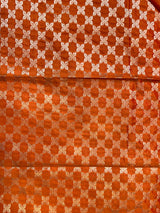 Orange Semi Silk Banarasi Saree