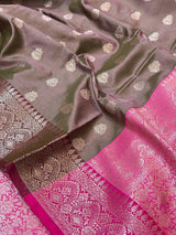 Light Brown Semi Silk Banarasi Saree
