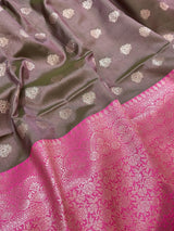 Light Brown Semi Silk Banarasi Saree