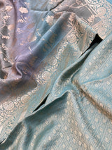 Banarasi Sea Green Chiniya Silk Dress Material