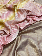 Banarasi Light Brown Munga Silk Dress Material