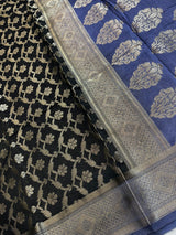 Black Cotton Silk Banarasi Saree