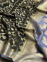 Black Cotton Silk Banarasi Saree