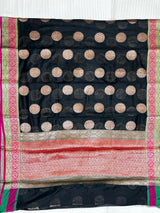 Black Semi Silk Banarasi Saree