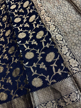 Black Chiniya Silk Banarasi Saree