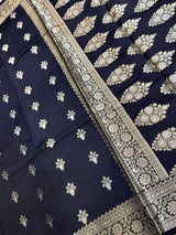 Black Chiniya Silk Banarasi Saree